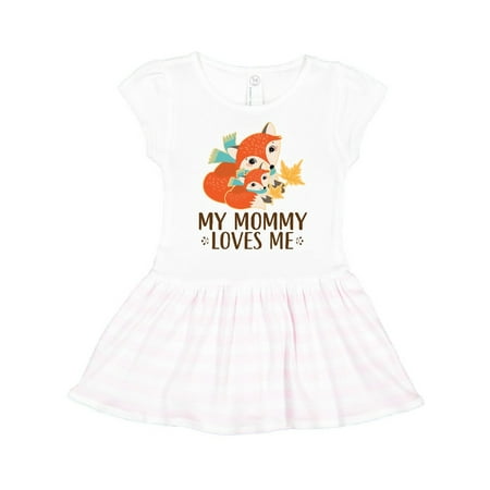 

Inktastic My Mommy Loves Me Fox Gift Toddler Girl Dress