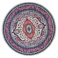 thumbnail image 2 of United Weavers Caledonia Sia Farmhouse Medallion Area Rug, Magenta, 7'10" x 7'10", 2 of 5