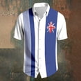 thumbnail image 2 of Mens Patriotic 4th of July Shirts Vintage Short Sleeve American Flag Print Hawaiian Bowling Casual Button Down Shirt, 2 of 4