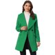 thumbnail image 1 of Abrigo De Solapa Con Cinturón De Invierno Con Bolsillos Cuello Chal Para Mujeres Verde Oscuro L, 1 of 6