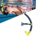 thumbnail image 4 of Tubo de Snorkel para Entrenamiento de Natación, Tubo de Respiración Frontal con Boquilla de Silicona de Montaje Central, Tubo de Respiración Estilo Libre para Adultos B, 4 of 5