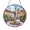 Stained Glass 7.87 Inch, variant on Decorative City Square Stained Glass Style Suncatcher Window Hanging, European Town Fountain Glass Panel, Vibrant Town Square Window Art, Historic Plaza Landscape Sun Catcher Ornament for Living Room