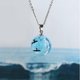 thumbnail image 1 of Glow in the Dark Resin Rould Ball Moon Pendant Necklace Women Blue Sky White Cloud Chain Necklace Fashion Jewelry Gifts For Girl, 1 of 5