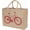 Bicycle, variant on KAF Home Jute Grocery Tote Bag, Reusable Beach Bag with Interior Pocket and Handles, Belle Jardiniere, 12.5 x 17 x 7 in