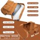 thumbnail image 5 of (Marrón) 1 pieza bolso bandolera de lona bolso bandolera grande con múltiples bolsillos bolso de hombro casual bolso bandolera estilo ropa de trabajo unisex hombres y mujeres, 5 of 5