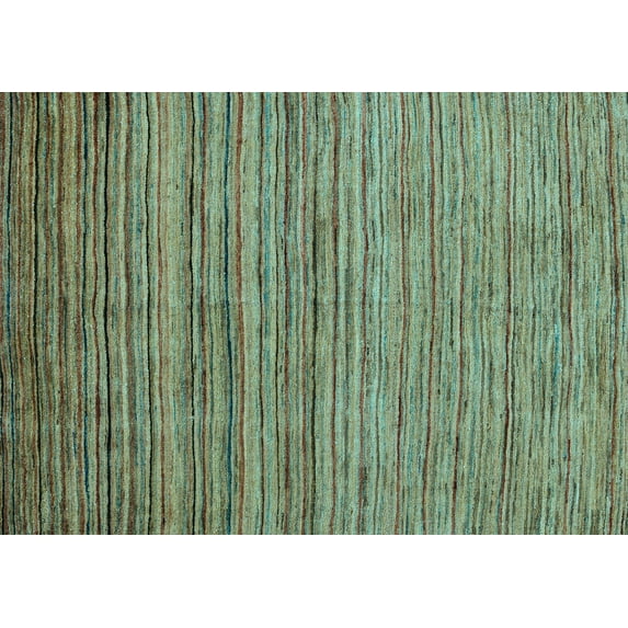 Ahgly Company Indoor Rectangle Abstract Light Blue Modern Area Rugs, 7' x 10'