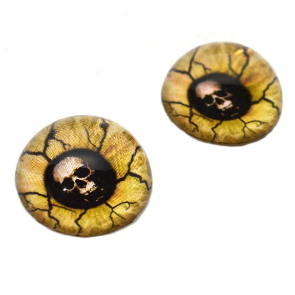 High Domed Eyes of Death Skull Glass Eyes