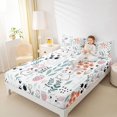 thumbnail image 4 of Homewish Kawaii White Rabbit 3pcs Twin Sheet Sets for Child Boys Girls,Chic Floral Flower Twin Fitted Sheet,Cartoon Animal Breathable Flat Sheet,Super Cozy Room Decor, 4 of 7