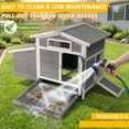 thumbnail image 5 of Aukfa Chicken Coop Wooden Chicken Cage with Free-Range Door, Nesting Box&Weatherproof for Outdoor Farm, Backyard, 5 of 9