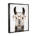 thumbnail image 3 of Stupell Industries Llama Farm Animal Eyeglasses Animals & Insects Painting Black Floater Framed Art Print Wall Art, 3 of 6