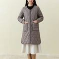 thumbnail image 4 of Clearance Sales Warm Pocket Coat Turn Down Collar Long Jacket Winter Down Parkas on Clearance, 4 of 9