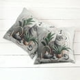 thumbnail image 6 of Ambesonne Cat Throw Pillow Cover 2 Pack, Kitty in a Noble Pose Bohemian, 16", Grey Green Pale Rust, 6 of 7
