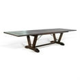 thumbnail image 3 of Flint Extendable Dining Table, 108-140 Inch, 2 Folding Leaves, Brown, 3 of 6