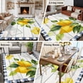 thumbnail image 5 of Large Area Rugs for Living Room Bedroom, Yellow Lemon 6'x9' Rug Washable Carpet Runner Indoor Outdoor, Wooden Summer Botanical Black White Checkered Non Slip Floor Mats Rug for Kitchen, Playroom, 5 of 8