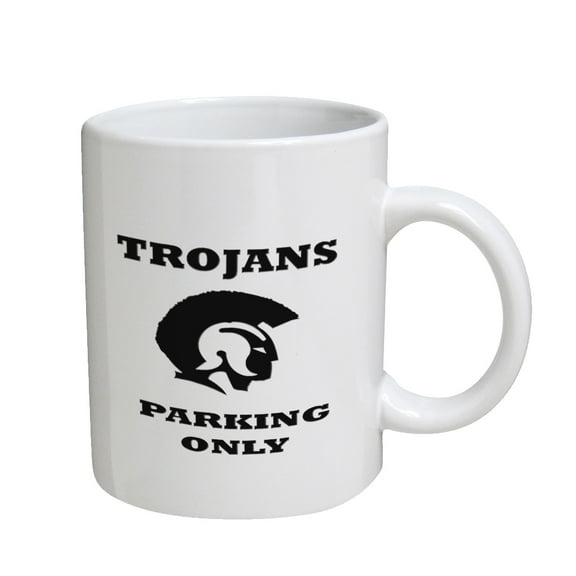 KuzmarK Coffee Cup Mug 11 Ounce -  Trojans Parking Only