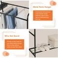 thumbnail image 6 of Pants Trolley Rolling Pants Hangers Black Pants Rack Stand with 30 Pants Hangers Space Saving Pants Storage Rack with Wheels for Jeans, Scarves, Trousers, 6 of 16