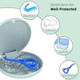 thumbnail image 2 of Ralegy Retainer Case, Retainer Case Slim, Mouthguard Case, Orthodontic Case, Wheat Straw Box, Blue, 2 of 7