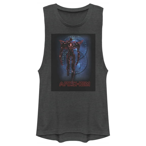 Junior's Marvel Eternals Arishem the Judge Festival Muscle Graphic Tee Charcoal 2X Large