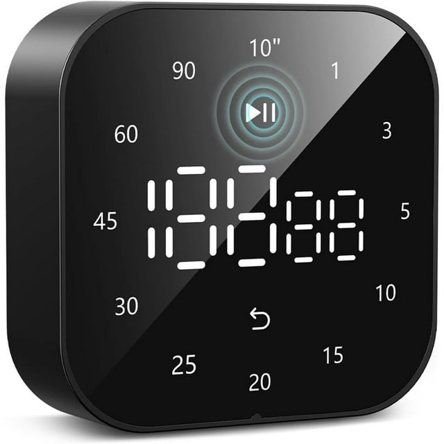 Temporizador de Cocina Digital, Temporizador Magnético de Cuenta Regresiva de 10 S/1/3/5/10/15/20/25/30/45/60/90 Minutos, Temporizador Pomodoro de Cuenta Ascendente de 199 Minutos