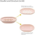 thumbnail image 2 of 2 Pack Bathroom Soap Saver Case Box Container, Soap Holder/Tray, Soap Dish for Shower, Stop Mushy Soap (Pink), 2 of 9