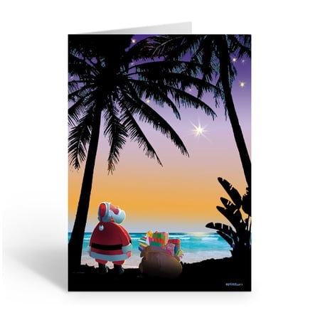 Tropical Christmas Cards - Tropical Dreams Christmas Card - Beach Christmas Card - 30069