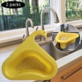 thumbnail image 3 of Colador de fregadero de esquina multifunción, filtro de drenaje de estante de esponja, cesta de fregadero en forma de cisne, accesorios de cocina, Amarillo Soledad Filtro de fregadero de esquina, 3 of 8