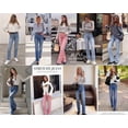 thumbnail image 5 of PRETTYGARDEN Womens Jeans Straight Leg Stretchy High Waist | Classic Rigid Structured Tummy Control Pants with Practical Pockets, Ideal for Business Office, Daily Casual, Back to School, 5 of 9
