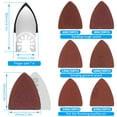thumbnail image 4 of 129Pcs Oscillating Tool Detail Sanding Pads Kit Universal Finger Sanding Pads 60-320 Grit Triangle Finger Sandpaper Set Multipurpose Sanding Paper Assortment with 3 Spacer Adapter, 4 of 9