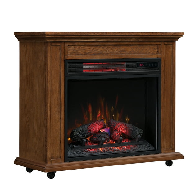 Duraflame Rolling Mantel With Infrared, Duraflame Infrared Fireplace Mantel