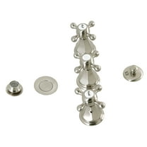 Kingston Brass KB4328BX Metropolitan Three-Handle Bidet Faucet with Brass Pop-Up, Brushed Nickel