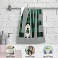thumbnail image 5 of SKYSONIC 2 Pack Gnomes Patricks Love Shamrock Hand Towels, Ultra Soft and Absorbent, Buffalo Plaid Gnomes Decorative Fingertip Towel for Home, Bathroom, Kitchen, 28.3"x14.4", 5 of 5