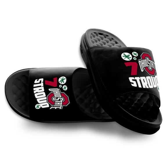Unisex ISlide C.J. Stroud Black Ohio State Buckeyes Collage Motive Slide Sandals