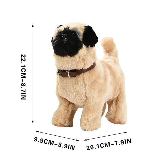 Simulated Dog Toy with Walking Barking and Tail Wagging Functions, Interactive Pet Dog Sensing Toy, Soft Plush Material with Music Playback, Battery Powered , Ideal for Birthday and Holiday Gifts