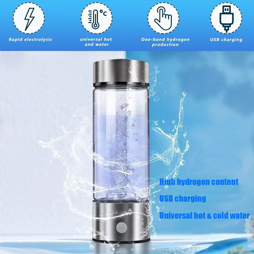 H2next Hydrogen Water Bottle, H2 Next Hydrogen Water Bottle with SPE & PEM Technology, Portable Hydrogen Water Bottle Generator - Protect Your Health with Hydrogen, for Home Office Travel (Blue)