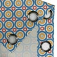 thumbnail image 4 of Ambesonne Retro Grommet Curtain, Big Small Circles and Dots, 50" x 120", Marigold Scarlet Blue, 4 of 6