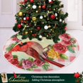 thumbnail image 3 of Ryvnso Christmas Tree Skirt Cardinals in Hearts Xmas Tree Skirts Ornament Home Decorations 35.4", 3 of 6