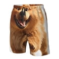 thumbnail image 4 of Zufioo Happy Fluffy Running Dog for Men's Casual Beach Shorts, Sports Fitness Quick-drying Drawstring Shorts with Pockets for Home Wear-3X-Large, 4 of 6