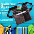 thumbnail image 5 of Emapoy 2 Pack Waterproof Pouch with Waist Strap, Waterproof Fanny Pack for Swimming Sailing Kayaking (Gray + Black), 5 of 7