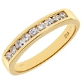 thumbnail image 2 of 18ct Gold Jewelco London 1/3ct Diamond 9 Stone Channel Set Eternity Ring 2.5mm, 2 of 6