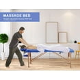 thumbnail image 2 of CL.HPAHKL Massage Table Portable Message Bed, 73 inch Long 2 Folding Lightweight Lash Bed Hold Up to 453lbs, Height Adjustable Tattoo Bed Esthetician Bed with Carry Bag, Blue, 2 of 7