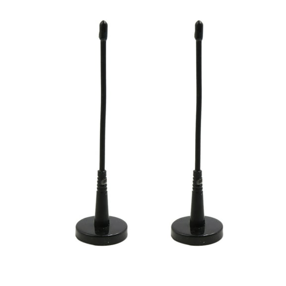 Unique Bargains 2pcs Black Magnetic Base Truck Vehicle Car Vehicle Roof Mount Decorative Aerial Antenna