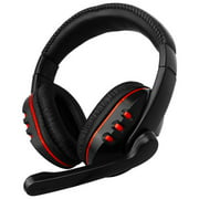 Gaming Headset Earphone with Microphone for PS3, PC & USB New, Black & Red