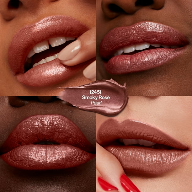 tobacco pearl lip color Revlon Super Lustrous Pearl Lipstick, 245 Smoky Rose, 0.15 oz, Creamy  Formula