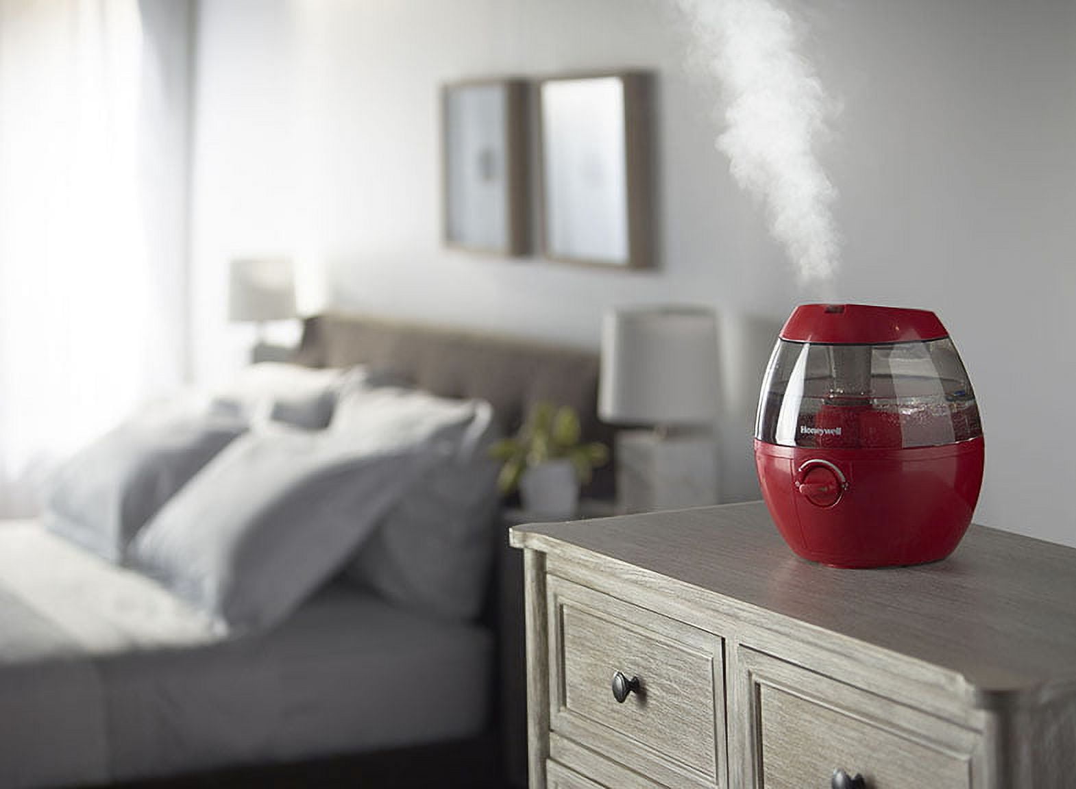 Honeywell Mistmate Ultrasonic Humidifier, HUL520R, Red
