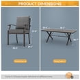 thumbnail image 6 of ALAULM 7-Piece Outdoor Patio Dining Set with Rectangle Metal Table and Chairs, Grey, 6 of 6