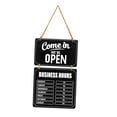 thumbnail image 1 of GUOOL Business Hours Sign Flip Open Closed Sign for Florist Coffee Bar Shop Window black, 1 of 9