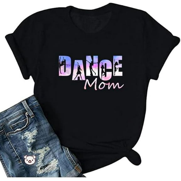Dance Mom Shirt for Women in My Dance Mom Era T Shirts Novelty Dancing Girl Mama Graphic Tee100%cotton