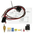 thumbnail image 1 of Electric Fan Relay Kit with 185'F on-175'F off Thread-In Probe 40A Radiator Electric Cooling Fan Wiring Kit 1 Set, 1 of 1