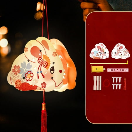 

Rabbit Shaped Light Lantern Use Handmade Cartoon Patterns Suitable for Home