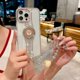 thumbnail image 3 of For iPhone 16 Pro Max Case with Strap, Watch Shape Rhinestone Decor TPU + PC Kickstand Phone Back Co, 3 of 5